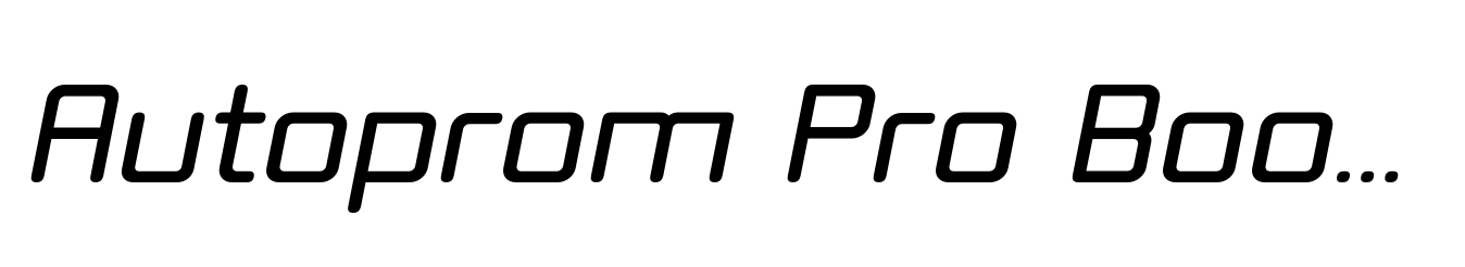 Autoprom Pro Book Italic Rounded